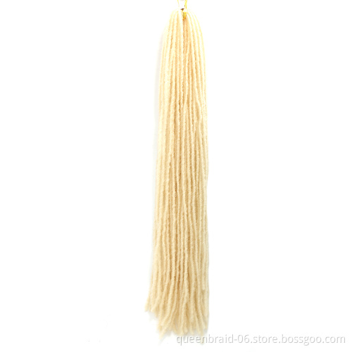 18 Inch Goddess Faux Locs Straight Gypsy Locs Crochet Hair Ombre Crochet Braids Dreadlocks Pre-Looped Synthetic Hair Extensions